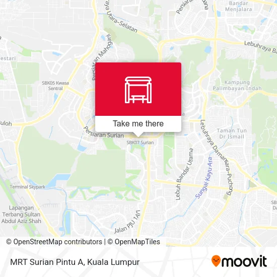 MRT Surian Pintu A map