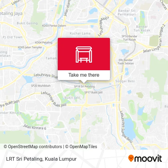 LRT Sri Petaling map