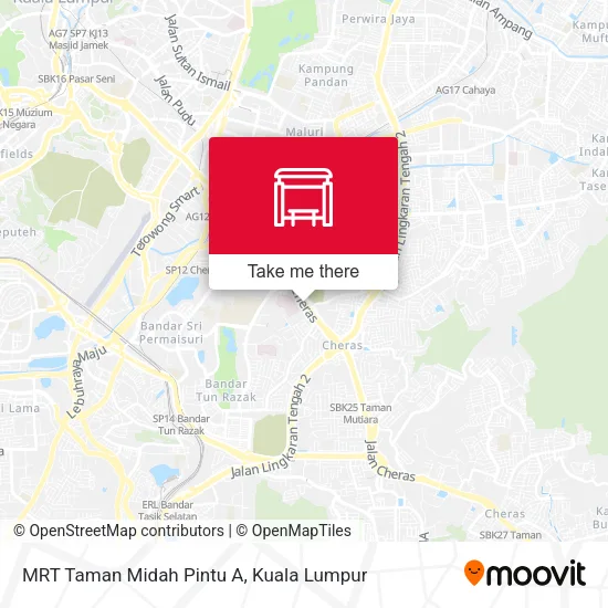 MRT Taman Midah Pintu A map