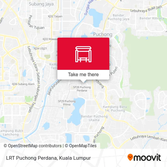 LRT Puchong Perdana map