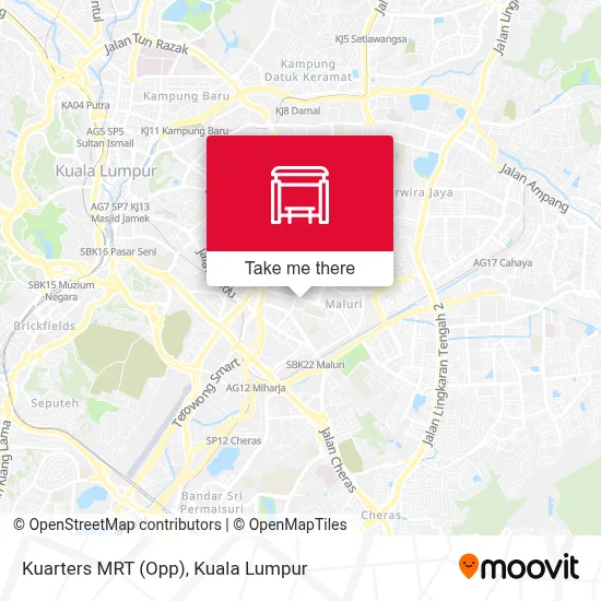 Kuarters MRT (Opp) map