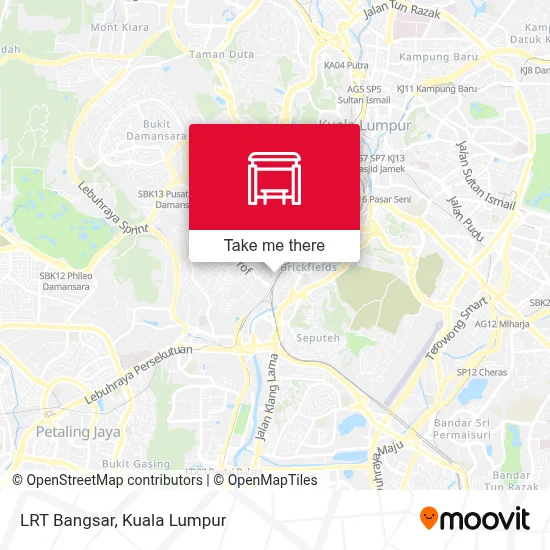 LRT Bangsar map