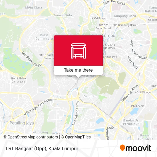 LRT Bangsar (Opp) map