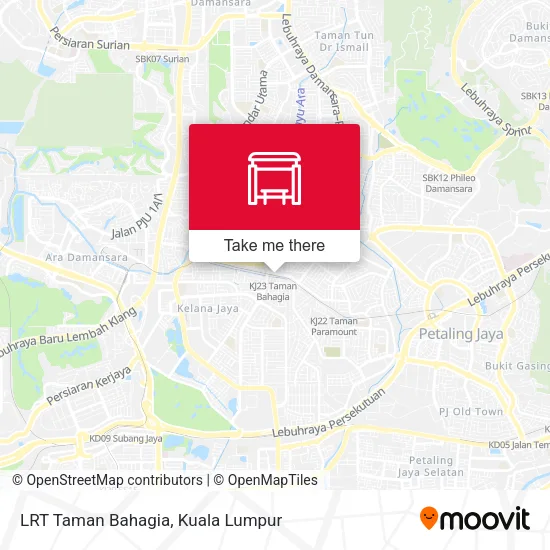 LRT Taman Bahagia map
