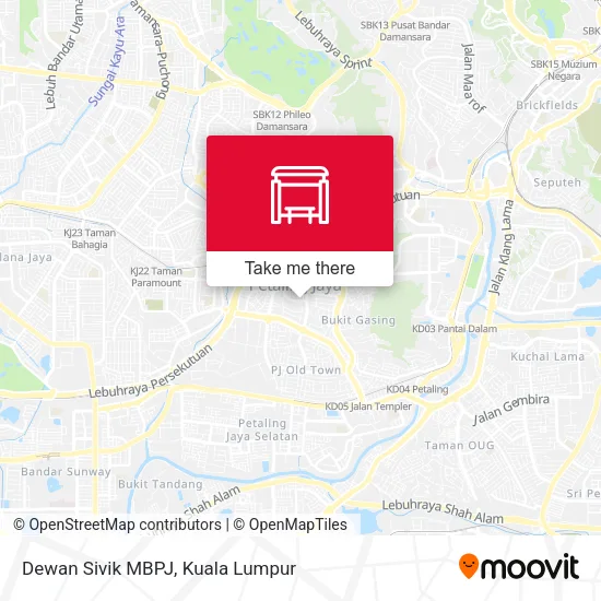 Dewan Sivik MBPJ map