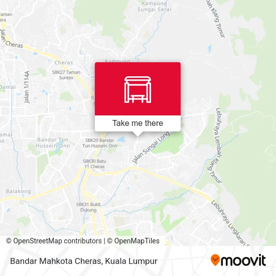 Bandar Mahkota Cheras map