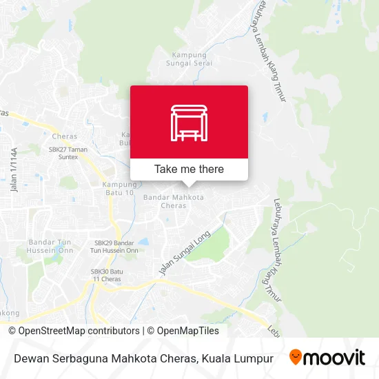 Dewan Serbaguna Mahkota Cheras map