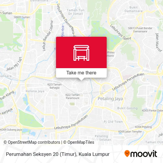 Perumahan Seksyen 20 (Timur) map