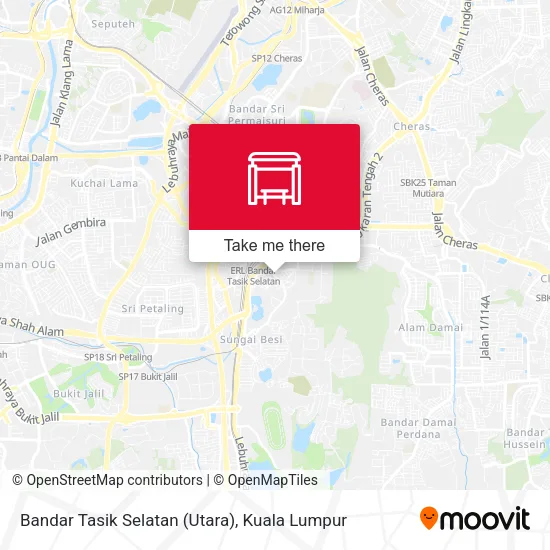 Bandar Tasik Selatan (Utara) map