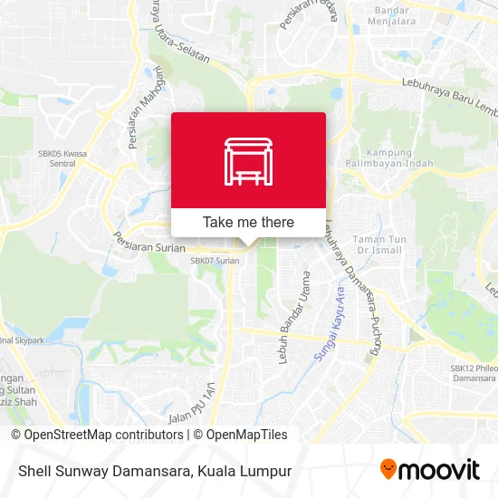 Shell Sunway Damansara map