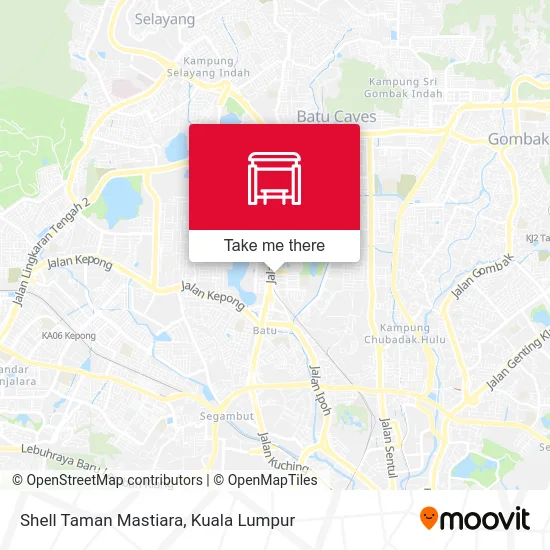 Shell Taman Mastiara map