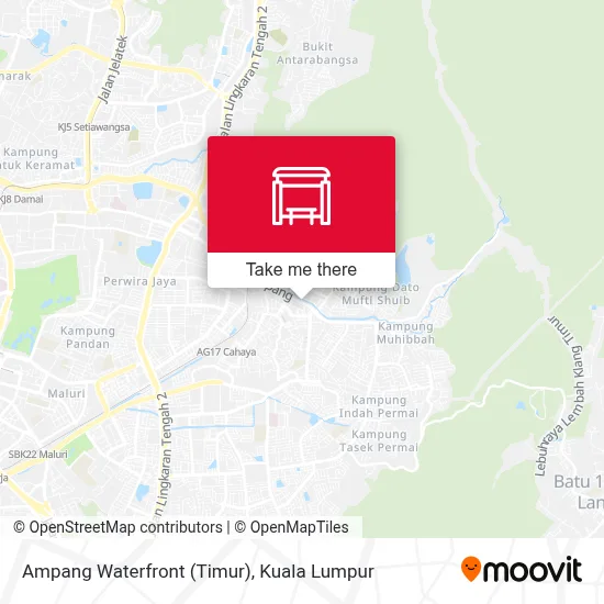 Ampang Waterfront (Timur) map