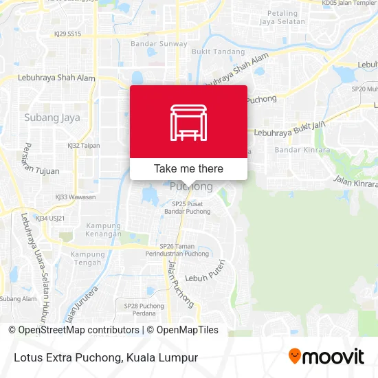 Lotus Extra Puchong map