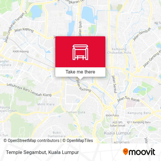 Temple Segambut map