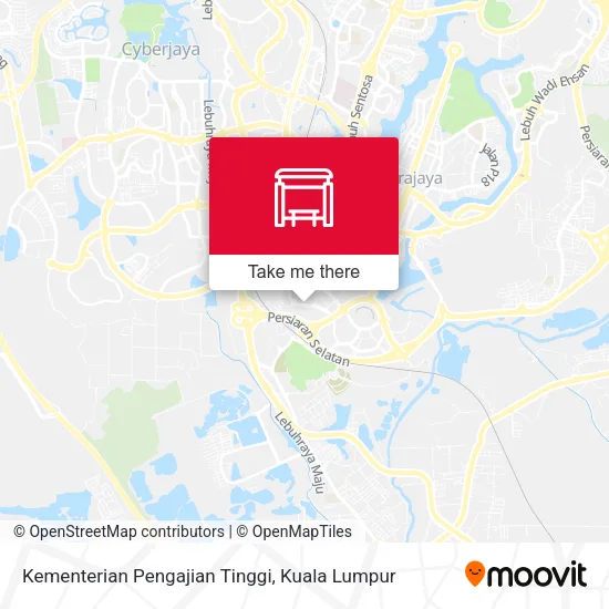Kementerian Pengajian Tinggi map