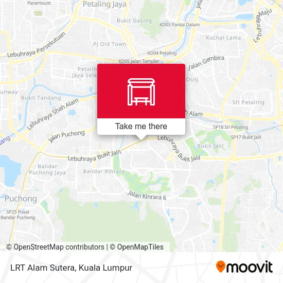 LRT Alam Sutera map