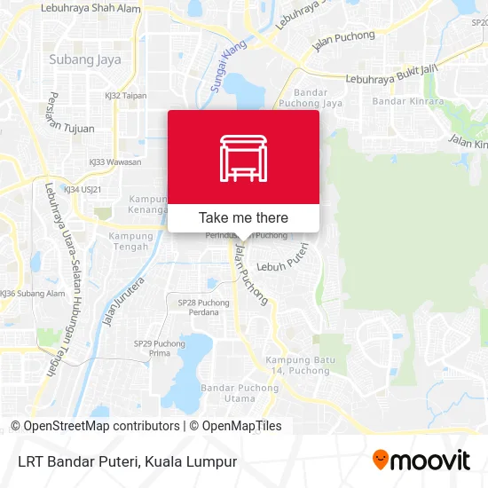 LRT Bandar Puteri map