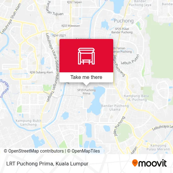 LRT Puchong Prima map