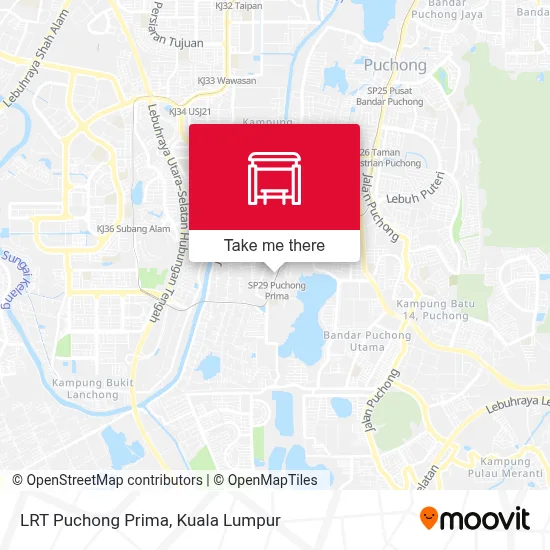 LRT Puchong Prima map