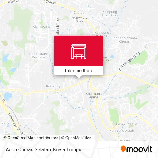 Aeon Cheras Selatan map