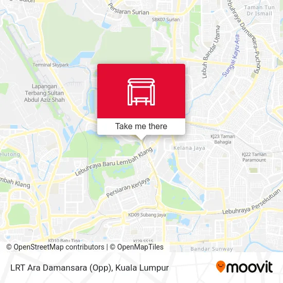 LRT Ara Damansara (Opp) map