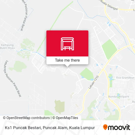 Ks1 Puncak Bestari, Puncak Alam map