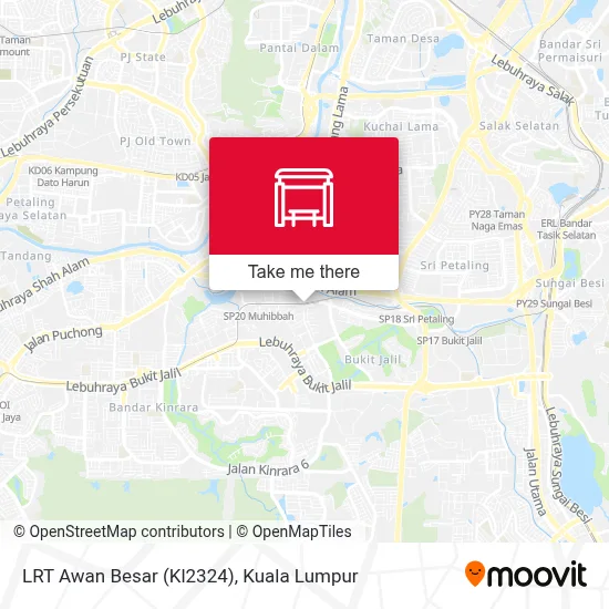 LRT Awan Besar (Kl2324) stop - Routes, Schedules, and Fares