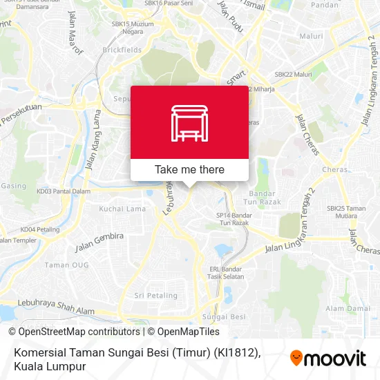 Komersial Taman Sungai Besi (Timur) (Kl1812) map