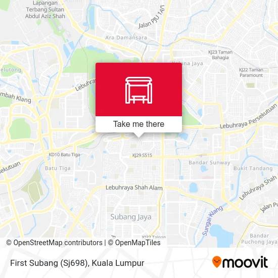 First Subang (Sj698) map