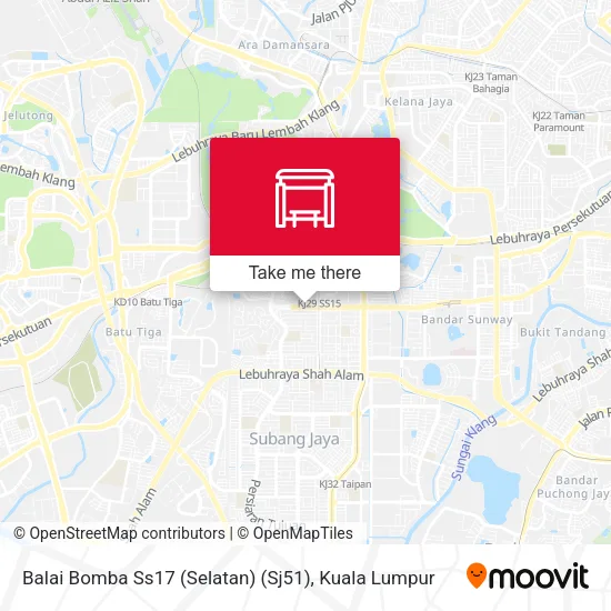 Balai Bomba Ss17 (Selatan) (Sj51) map