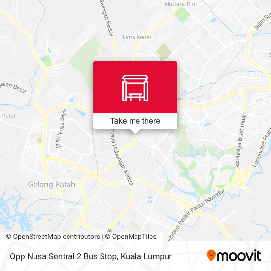 Opp Nusa Sentral 2 Bus Stop map