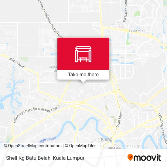 Shell Kg Batu Belah map