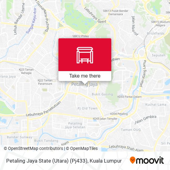 Petaling Jaya State (Utara) (Pj433) map