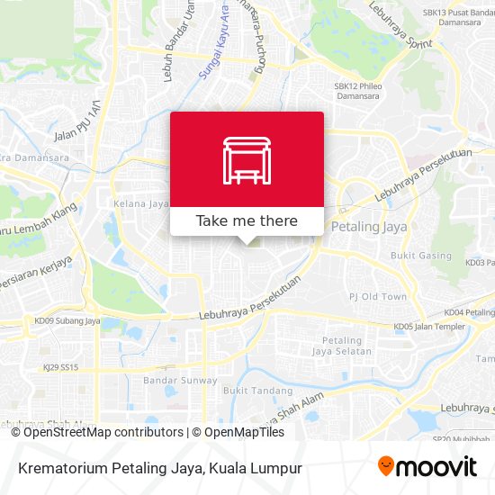 Peta Krematorium Petaling Jaya