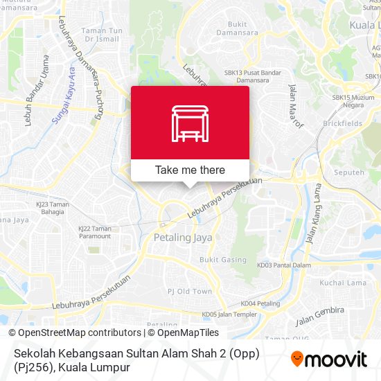 Peta Sekolah Kebangsaan Sultan Alam Shah 2 (Opp) (Pj256)