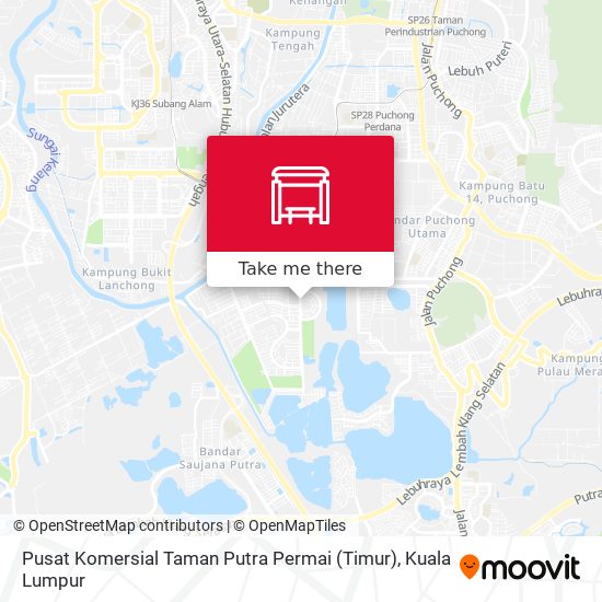 Peta Pusat Komersial Taman Putra Permai (Timur)