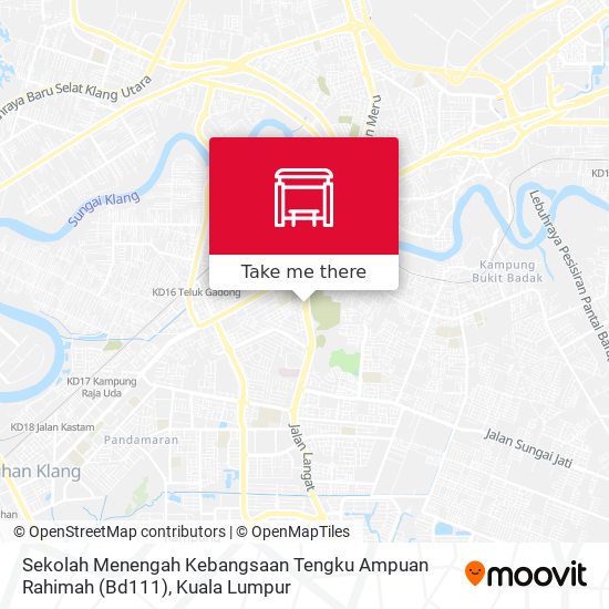 Peta Sekolah Menengah Kebangsaan Tengku Ampuan Rahimah (Bd111)