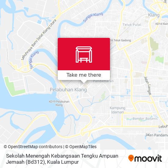 Peta Sekolah Menengah Kebangsaan Tengku Ampuan Jemaah (Bd312)