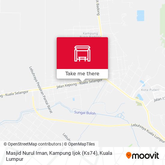 Peta Masjid Nurul Iman, Kampung Ijok (Ks74)