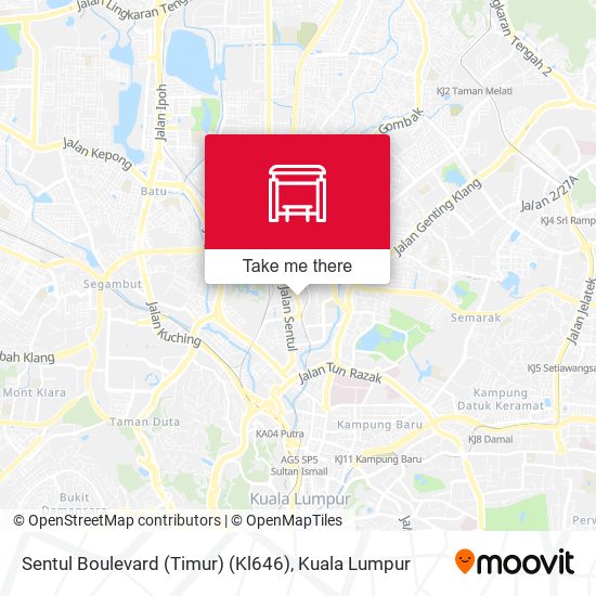 Peta Sentul Boulevard (Timur) (Kl646)