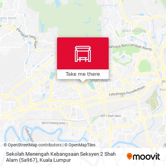 Peta Sekolah Menengah Kebangsaan Seksyen 2 Shah Alam (Sa967)