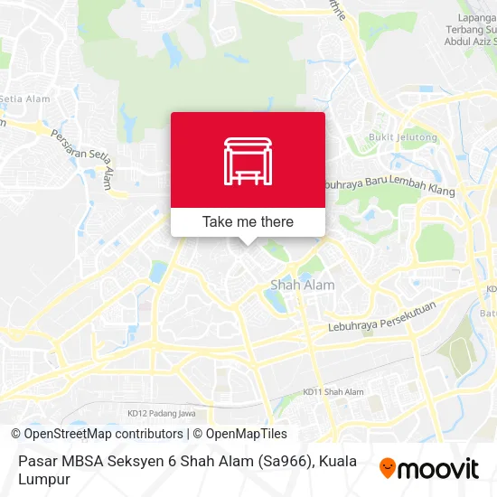 Pasar MBSA Seksyen 6 Shah Alam (Sa966) map
