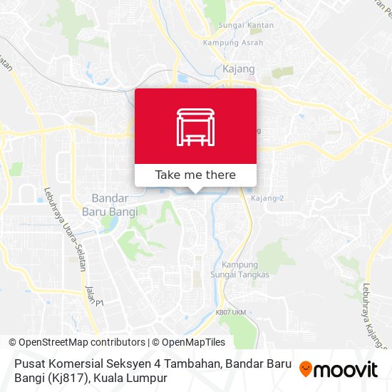 Peta Pusat Komersial Seksyen 4 Tambahan, Bandar Baru Bangi (Kj817)