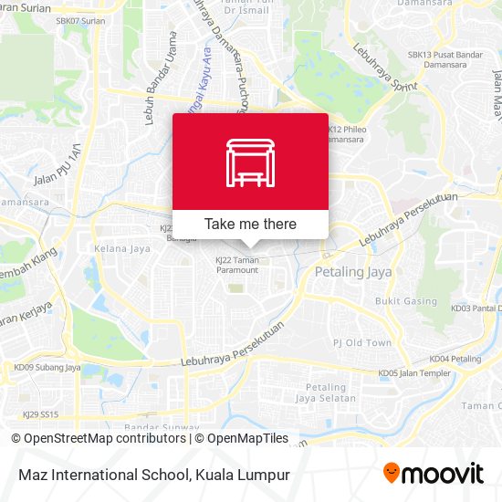 Maz International School map