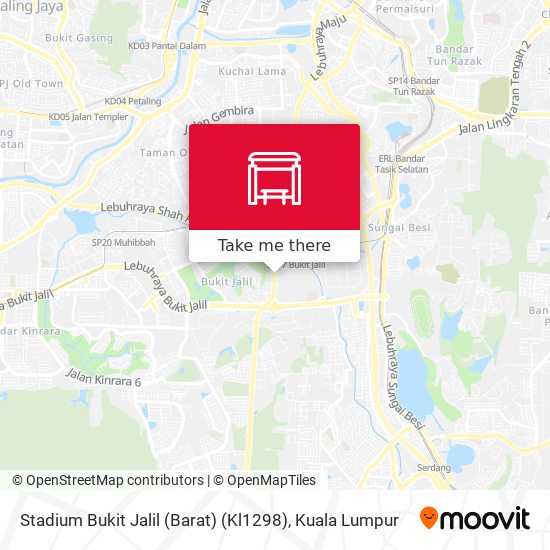 Peta Stadium Bukit Jalil (Barat) (Kl1298)