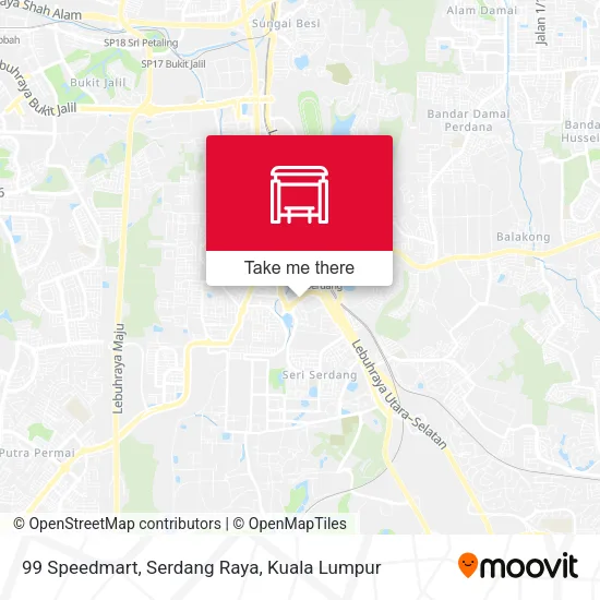 99 Speedmart, Serdang Raya map