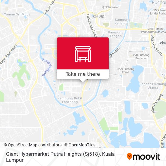 Giant Hypermarket Putra Heights (Sj518) map