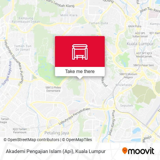 Akademi Pengajian Islam (Api) map