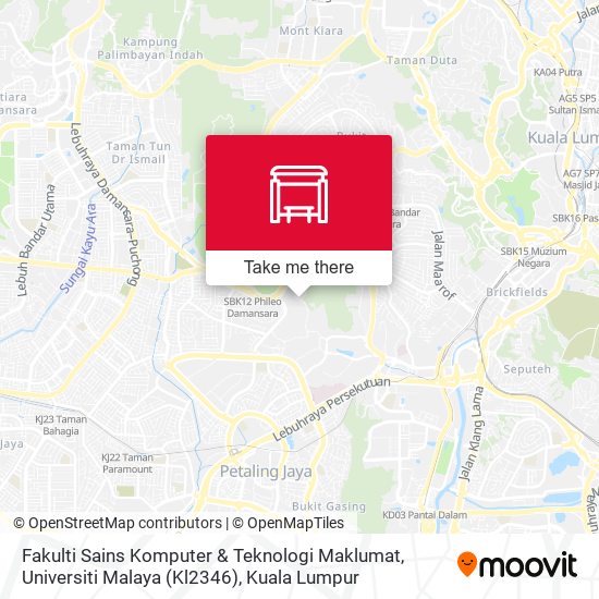 Fakulti Sains Komputer & Teknologi Maklumat, Universiti Malaya (Kl2346) map