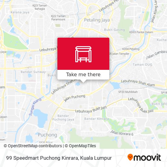 Peta 99 Speedmart Puchong Kinrara